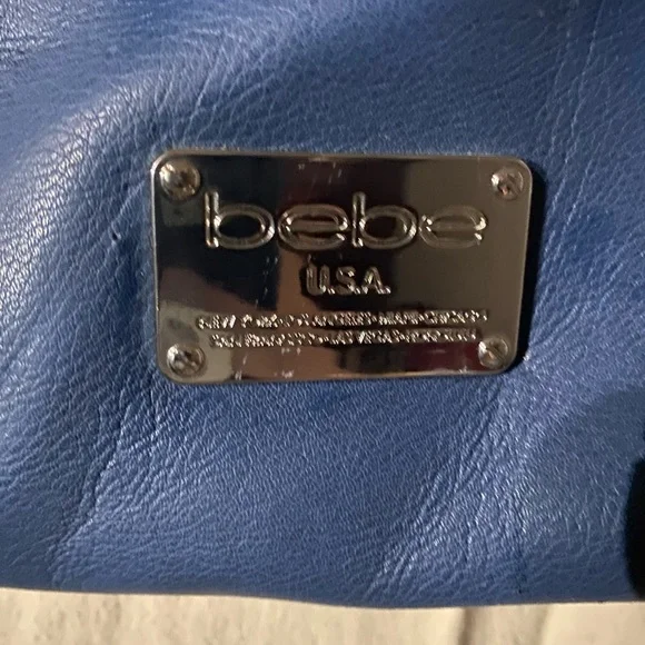 bebe Blue Hobo Chain Accent Shoulder Bag. EUC - Picture 2 of 5